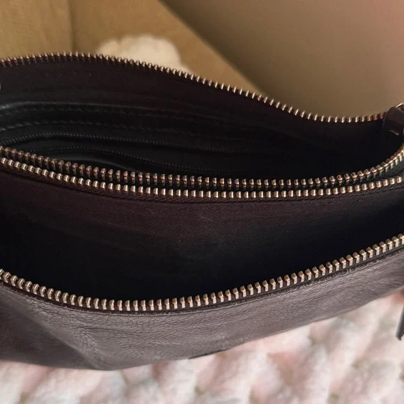 latico Black Leather Crossbody with Woven Accent and Patterned Strap - Picture 3 of 4